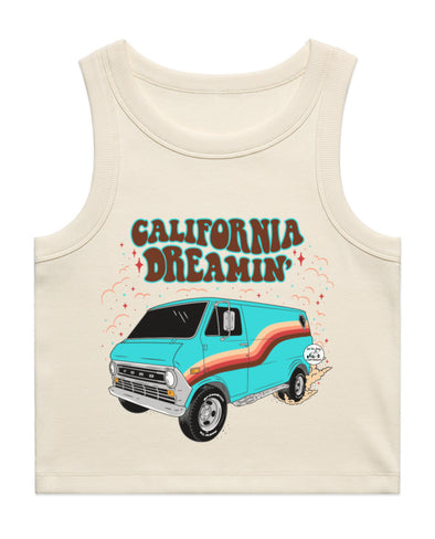 California Dreamin' Cropped Tank