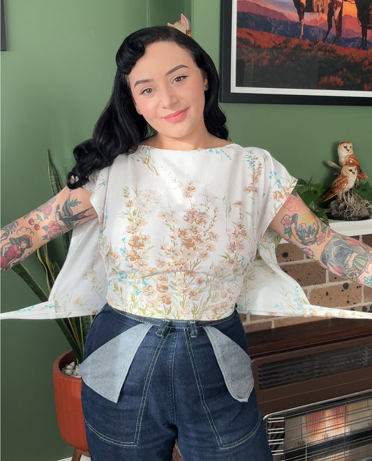 1940s Inspired Wrap Top XS - L
