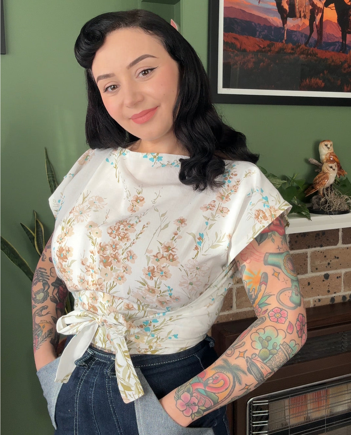 1940s Inspired Wrap Top XS - L