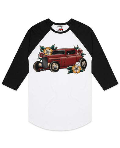 1932 Ford Coupe Hot Rod Raglan Tee