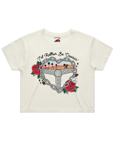 I'd Rather Be Cruisin' Ladies Crop Tee