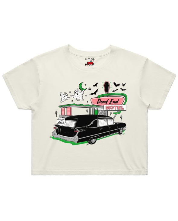 Dead End Motel Ladies Crop Tee