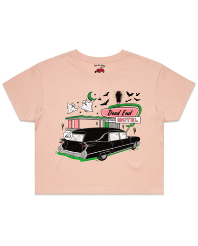 Dead End Motel Ladies Crop Tee
