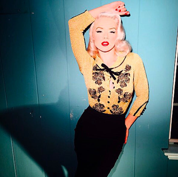 Limited Edition Gold Dita Cardigan by Wheels & Dollbaby