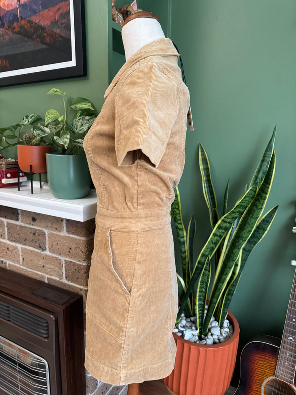 Tan Cord Playsuit Size XS