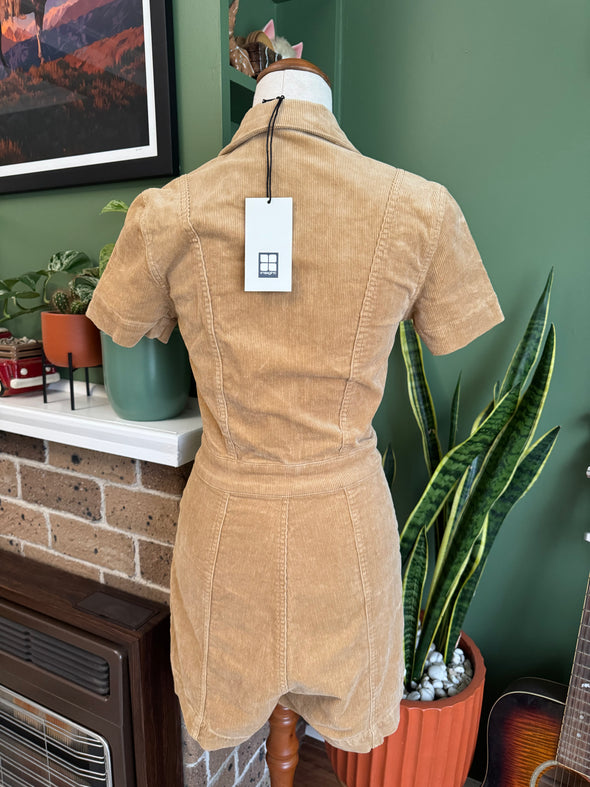 Tan Cord Playsuit Size XS