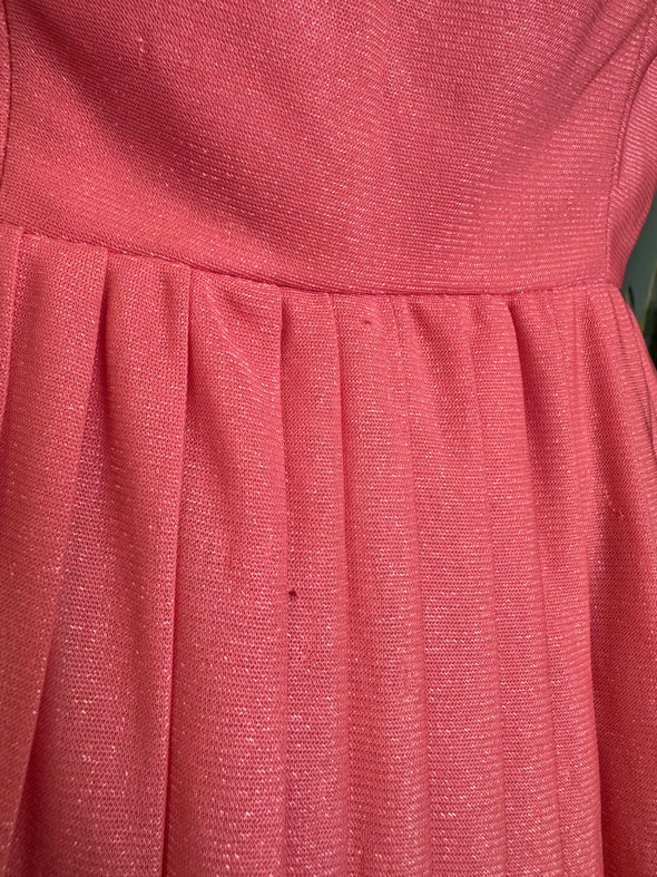 Vintage 1950s/1960s Peach Lurex Dress Size XS