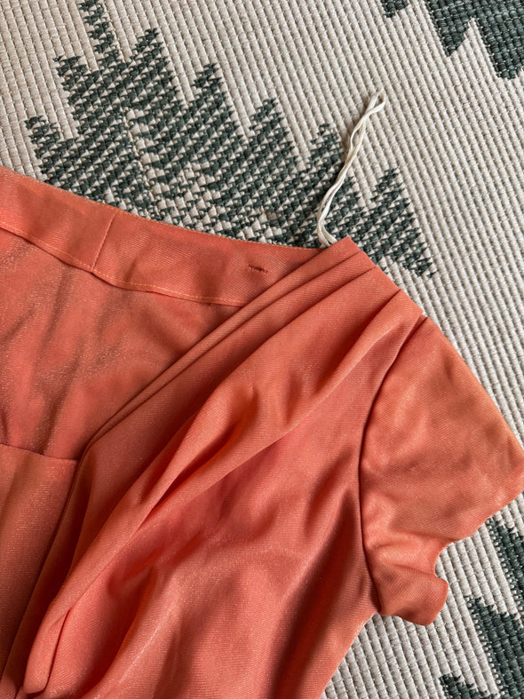 Vintage 1950s/1960s Peach Lurex Dress Size XS
