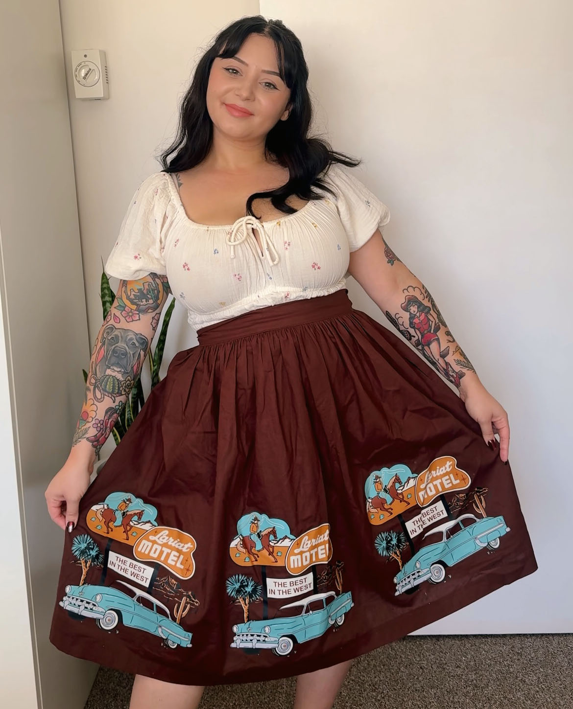 Lariat Motel Wrap Skirt