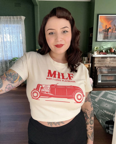 MILF Ladies Crop Tee