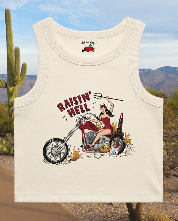 Raisin' Hell Cropped Tank
