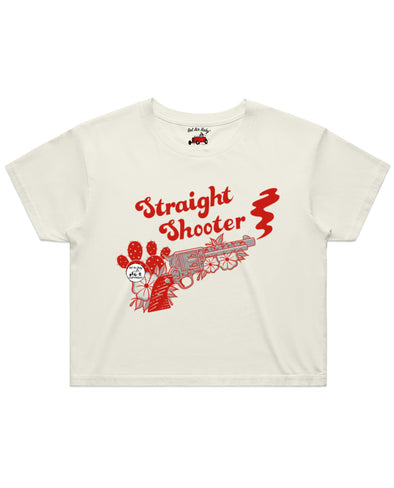 Straight Shooter Ladies Crop Tee