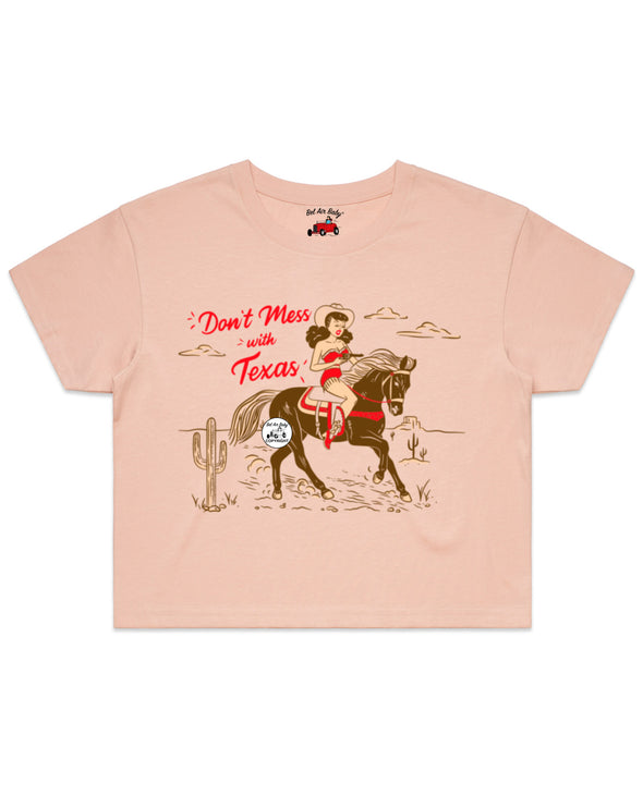 Don't Mess With Texas Ladies Crop Tee