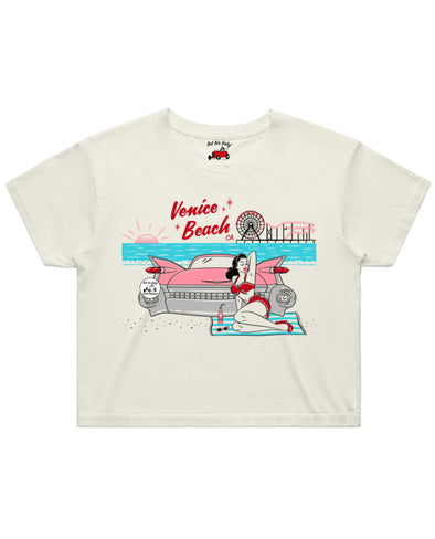 Venice Beach Ladies Crop Tee