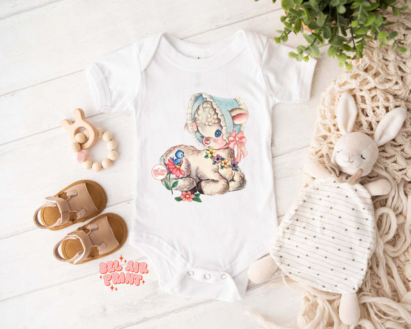 Vintage Lamb Baby Bodysuit