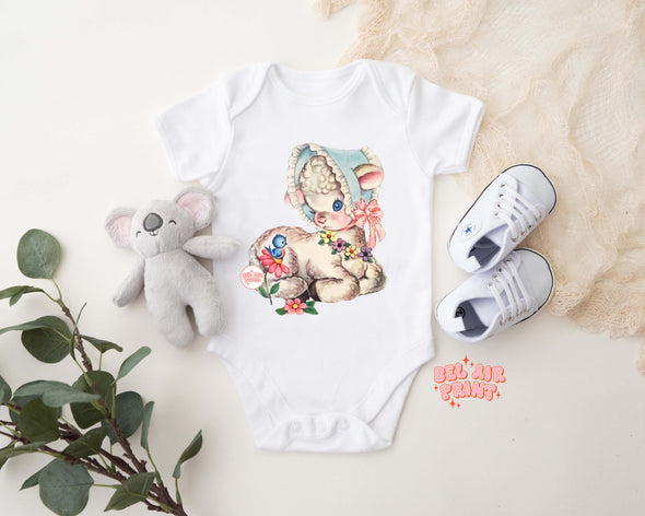 Vintage Lamb Baby Bodysuit