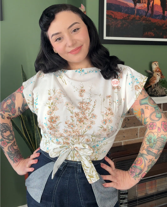 1940s Inspired Wrap Top XS - L