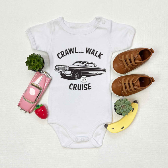 Crawl, Walk, Cruise Chevy Impala Baby One Piece