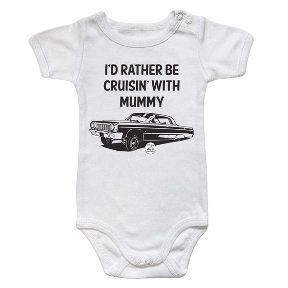 I'd Rather Be Cruising with Mummy Chevy Impala Baby One Piece
