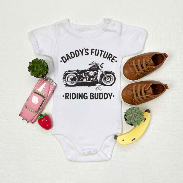 Daddy's Future Riding Buddy Harley Motorcycle Baby One Piece