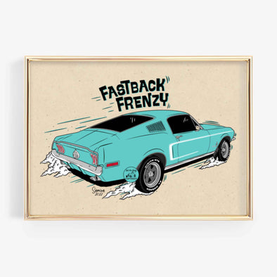 Fastback Frenzy Print