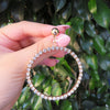 Hollywood Hoop Rhinestone Earrings