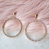 Hollywood Hoop Rhinestone Earrings