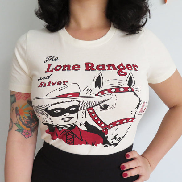 Vintage Pin Up T Shirt Rockabilly Vintage Inspired Lone Ranger Western 1950s Bel Air Baby Mira Mae