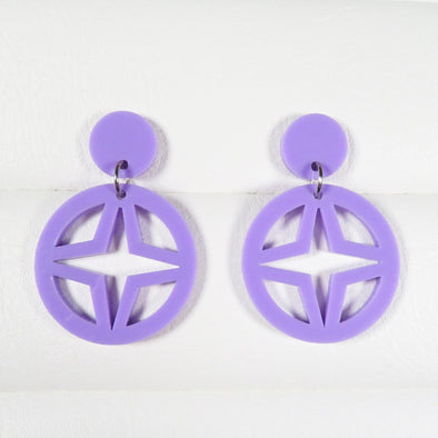 Pastel Purple Breeze Block Dangle Earrings