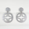 Silver Glitter Breeze Block Dangle Earrings