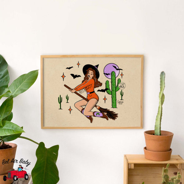 Witchy Cowgirl Print
